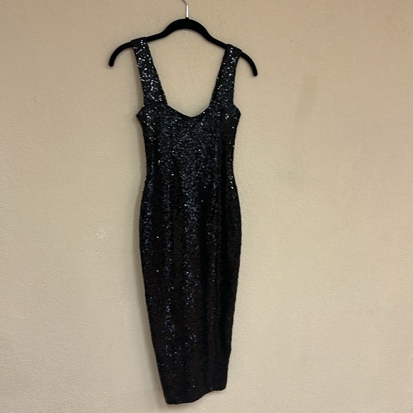 Nookie womans smolder Black Sequin midi Dress size S - Picture 3 of 7